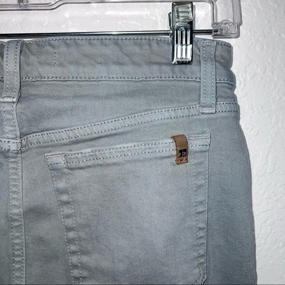 Joe's Jeans Women 27 Skinny Ankle Gray Alloy Distressed Denim Raw Hem Stretch C - Picture 4 of 8